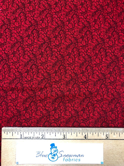 Beautiful Red Blender Fabric, sewing fabric, quilting, fabric by the half yard, 100% Cotton, red leaf fabric