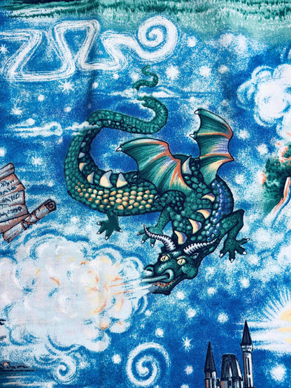 Cranston Fairytale Fabric, Dragon Fabric, Wizard fabric, Unicorn Fabric, Sewing, quilting, craft fabric, fabric for kids