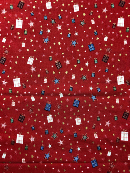 Red Christmas Fabric, Christmas gifts, Christmas Pals, holiday fabric, Sewing, quilting, crafting, Brother Sister fabric