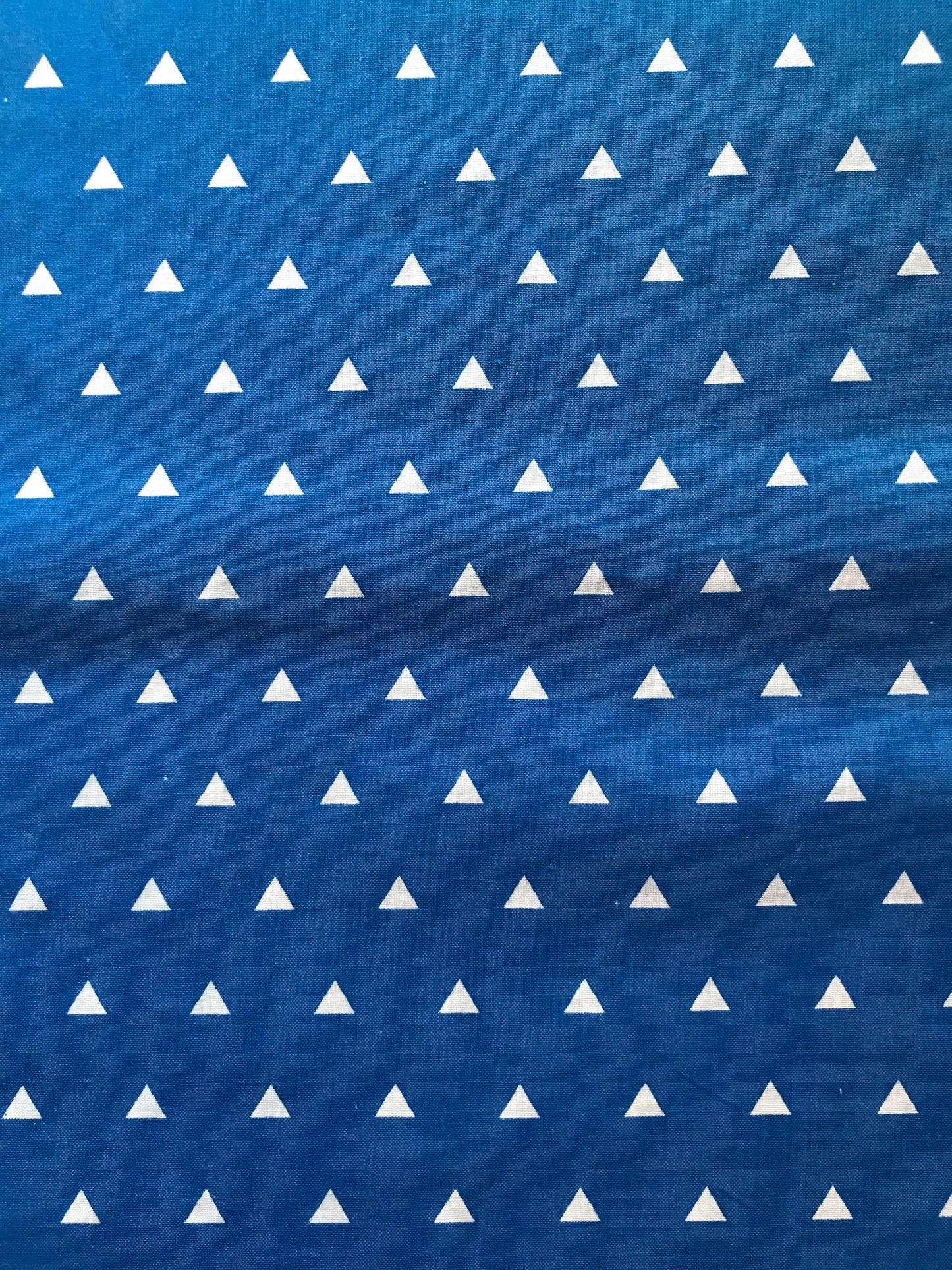 Blue with Triangles 100% Cotton Quilter's Showcase Fabric, quilting fabric, Sewing, Patriotic fabric, crafting, Royal blue, geometric shapes