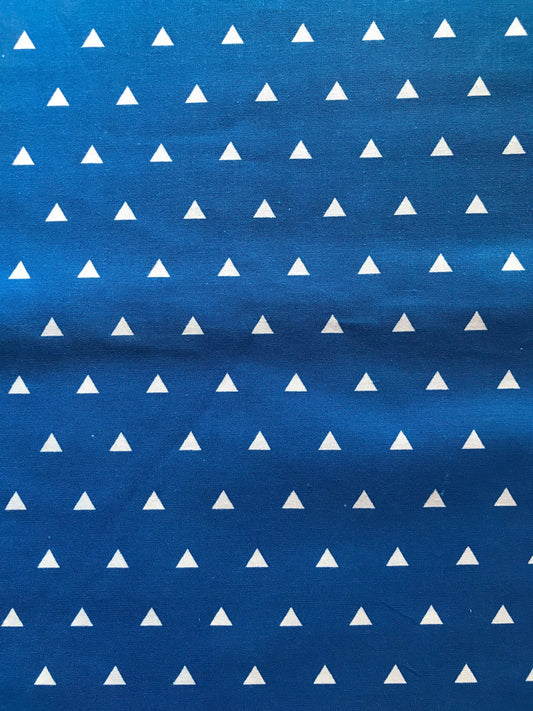 Blue with Triangles 100% Cotton Quilter's Showcase Fabric, quilting fabric, Sewing, Patriotic fabric, crafting, Royal blue, geometric shapes