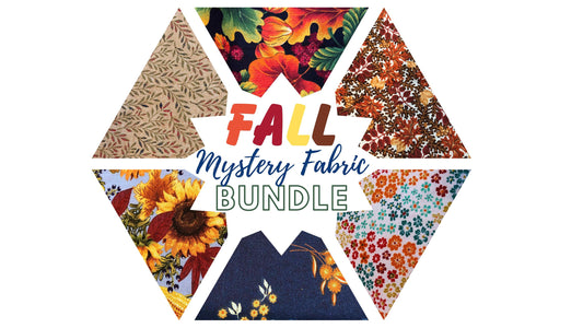 Half Dozen Fall Mystery Fabric Bundle, Remnant Bundle, Fabric Grab Bag, Autumn Fabrics