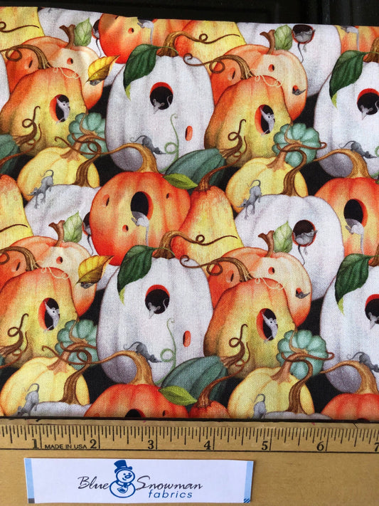 Pumpkin Patch Fabric 100% Cotton by Springs Creative, quilting fabric, Sewing, crafting, fabric by the yard,  fall fabric print,